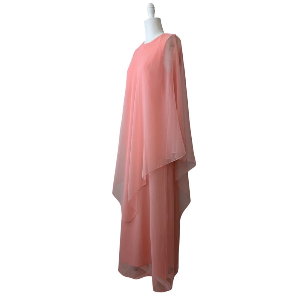 Albert Capraro Vintage 1970s Capelet Maxi Dress - Picture 2 of 10
